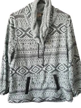 One World Sweater Cowl Neck Pull Over Women's L